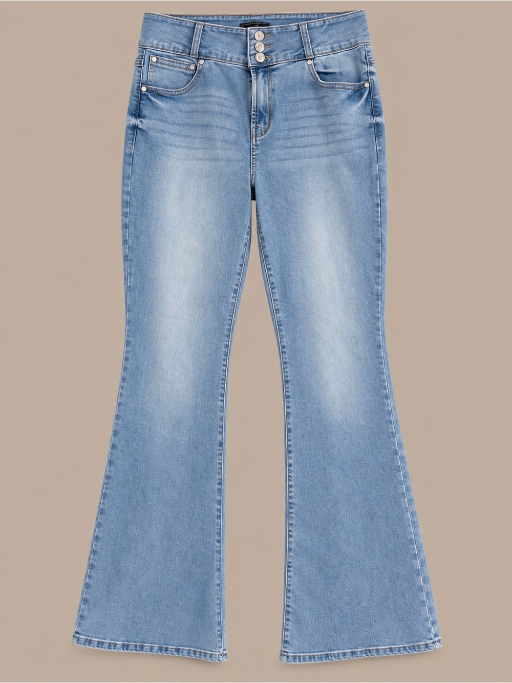 RACHEL Rachel Roy Light Blue High-Rise Flare Jeans